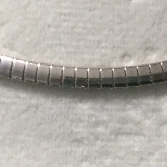 MILOR Sterling Silver 925 Omega Necklace Choker 16" Italy 20g Vintage New - Picture 5 of 13